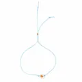 Blauwe en witte madeliefje koord armband verstelbaar gevlochten dames sieraden lente - Lichtblauw en Wit Stijl (GZ-B25010901H)