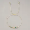 Handgemaakte verstelbare gevlochten armband met halfedelstenen kralen en gouden accenten. - Schorpioen(B-B24101701L)