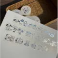 Decorative washi tape with cute cartoon dog and star patterns, glitter paper masking tape. - Dalmatian