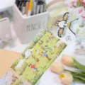 Decorative washi tape featuring a spring picnic scene, die-cut journaling masking tape for crafts. - PET Die-Cut - Spring Journal Sample