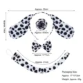 Dalmatian costume set kids Halloween animal ear headband nose bow tie tail party dress up props - Spotted Dog 4-Piece Set