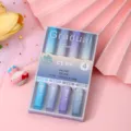 CY pastel highlighters set, 4pcs aesthetic markers for journaling, study notes and painting detail. - Taro Puff / 4Pcs Set