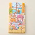 Schattig weekplanner notitieboekje met originele kawaii meisjesillustratie, geruite pagina's. - Standaard / Weekplanner Gelukkige Meisje
