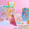 Grazioso set di quaderni per agenda settimanale con adorabili illustrazioni di cartoni. - Predefinito / Set 4 Colori (4 Pezzi)