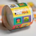 Bulan originele schattige postzegel washi tape decoratieve plakband voor dagboek knutselen - Postzegel stanswerk / Volle Rol