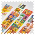 Schattige postzegel washi tape rol stans decoratieve plakband voor dagboek DIY - Postzegel stanswerk / Verdelen