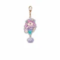 Leuke zeemeermin acryl sleutelhanger, schattige tasbedel en decoratieve hanger voor rugzak. - Lila