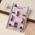 Set 8 Temachia Karfitses Hijab Magnitikes Brooches gia Mousoulmaniko Mantili Aksesouar - Μαύρο