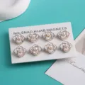Elegante bloem parel magnetische hijab speldjes, veilige sjaal clips voor dames. - Bloem Stijl 6