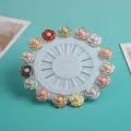 Multi-color resin camellia flower brooch pin set, cute fashion accessory for clothing and scarfs. - Pearl Flower Style (15 Pins/1 Set)