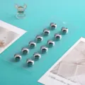 Silberne Herz Magnet Schal Clips Set, stilvolle Metall Hijab Brosche Pins fur Damen und Madchen. - 12er Pack / Weiß-K vergoldet