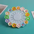 Colorful resin flower brooch long pins set, cute floral apparel accessories for DIY craft. - Large Daisy Style (15 Pins/1 Set)