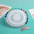 Bunte Kristall-Stecknadeln mit Strass für traditionelle Kopftücher, Broschen und Nähen. - Platten-Bohrstil Mit Pin-Stopper