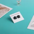 Schwarzer Stern magnetischer Hijab Pin Schal Magnet Anti-Blend Verschluss Variante Design - 2er-Pack / Solides Schwarz