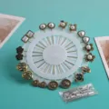Vintage pearl flower brooch pins set metal lapel pins DIY clothing accessories jewelry - Retro Mixed + Pin Stopper (20 Pins/1 Set)