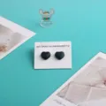 Matte Schwarze Herz Hijab Magnete Sichere Tuchnadel Starke Magnetische Brosche Zubehör - 2er-Pack / Lackiert Mattschwarz