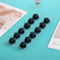 Schwarze Stern Magnet Brosche Tuchklemmen Anti-Blend Knöpfe niedliches Zubehör Set - 12er Pack / Solides Schwarz