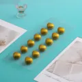Goldenes Herz magnetischer Tuchclip Hijab Nadel Anti Blendung Brosche Zubehör Modell - 12er Pack / Lackiert Golden