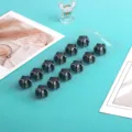 12 Stk. Schwarze Stern Magnetische Schal Schnalle Anti-Rutsch Brosche Tuch Hijab Clip - 12er Pack / Gunmetal