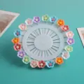 Colorful resin flower long pins brooch accessories multi-color fashion clothing jewelry items - Small Daisy (20 Pins/1 Set)