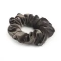Braunes Samt Haargummi elastischer Haarzopf weicher Plissee Pferdeschwanz Halter Haar Accessoire - Grau