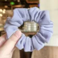 Coletero de lino lavanda accesorio de pelo dulce elástico para el estilo diario de mujeres - Púrpura