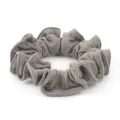 Grey honeycomb ice silk hair scrunchie, minimalist elastic hair tie for daily ponytail styling. - Light Gray