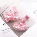 Cute pink heart liquid quicksand hair clips for kids girls cute duckbill hair barrettes - Heart Pink Shell