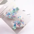 Cute liquid glitter heart hair clip for kids, sparkling sequin duckbill hair barrette. - Heart Green