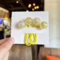 Süße kinder haargummis glitzer magische kugeln haar seile gelb schöne haaraccessoires für mädchen - Hellgelb