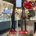 Schattige rode hart haarelastiekjes voor meisjes, zwarte elastische haarelastiekjes, leuke haaraccessoires. - Zwart Touw Hart