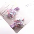 Sterne Glitzer Haarnadeln Lila Pailletten Entenschnabel Spangen fur Kinder Haarschmuck - Fünfzackiger Stern Lila Muschel