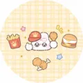 Cute rabbit fast food washi tape variant, yellow checkered sticker material for journaling. - Burger