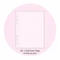 Recambio archivador A5 funda transparente, 1 bolsillo para tarjetas fotos pegatina álbum. - Páginas Interiores A5 de 1 Cuadrícula