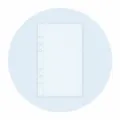 A5 6-ring binder inner page refill, long pocket 1-grid, 10 sheets pack for cards storage. - Long 1-Grid Inner Pages