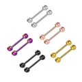 Edelstahl Barbell Piercing Set, minimalistische Kugel Body Piercing Schmuck in vielen Farben. - 5-in-1 Mehrfarbiges Pack