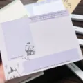 Cute 10x14cm non-sticky memo pad with dog illustrations and inspirational quotes for daily notes. - 50 Pieces/Pack / Purple