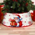 Χριστουγεννιάτικη φούστα δέντρου vintage άγιος βασίλης στρογγυλή βάση χαλί διακόσμηση - 40x60x20CM / Άγιος Βασίλης