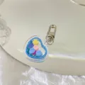 Acrylic heart tulip keychain cute cartoon bag charm stylish metal clasp accessory gift - Style 5