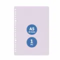 Pochette de classement A5 à 20 anneaux pour cartes transparente en PP, 1 p. - Rose Violet