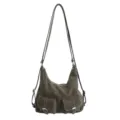 Dames multifunctionele donkergroene rugzak grote capaciteit casual dagelijkse tas - Zonder hanger / Groen
