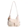 Stijlvolle dames casual rugzak grote capaciteit multifunctionele schoudertas shopper - Met Hanger / Wit