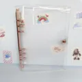 Transparente PVC Ringbuch Hülle A5 A6 Planer Tagebuch Notizbuch Umschlag Hülle - A5 Roségold PVC Eisenclip