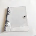 Transparenter PVC Ringbuch Deckel A5 A6 Planer Notizbuch Hülle mit Metallringen neu - A5 Schwarzer Eisenclip PVC