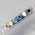 Paidiko set akrylikon chromaton 6 chromaton me pinelo gia zografiki kai technes. - Χρώμα Έξι Χρωμάτων + Πινέλο με Μύτη