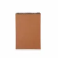 Retro kraft paper notebook with A6 size, top spiral binding and blank inner pages. - A5