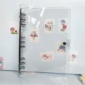 Transparenter PVC Ringbuchhülle A5 A6 Notizbuch Umschlag Planer nachfüllbar Tagebuch Hülle - B5 9-Loch PVC Eisenclip