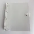 Transparente PVC Ringbuch Hülle A5 A6 Notizbuch Umschlag mit Metallringen und Druckknopf. - A4 4-Loch PVC Eisenclip