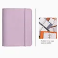 Mini A8 carnet de notes à anneaux en cuir agenda de poche portable couverture rose - Rose