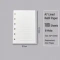 A7 liniert 6-Loch Loses-Blatt Papier Nachfuellung 100 Blatt Notizbuch Einlage Planer Seiten - A7 6-Loch Liniert Nachfüllung (100 Blatt)